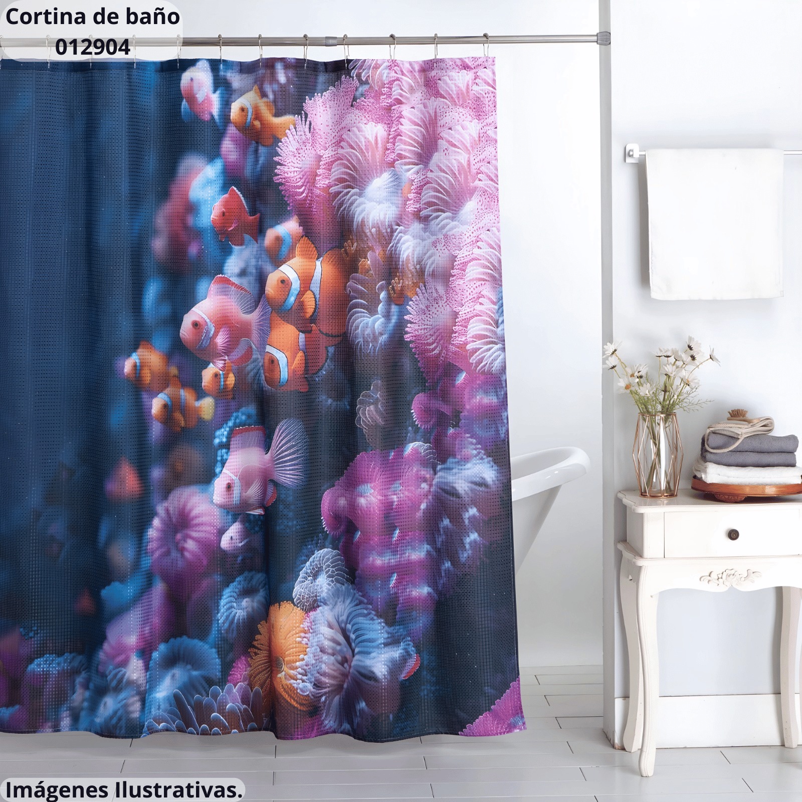 Cortina de Baño Bora Bora Diseño 1